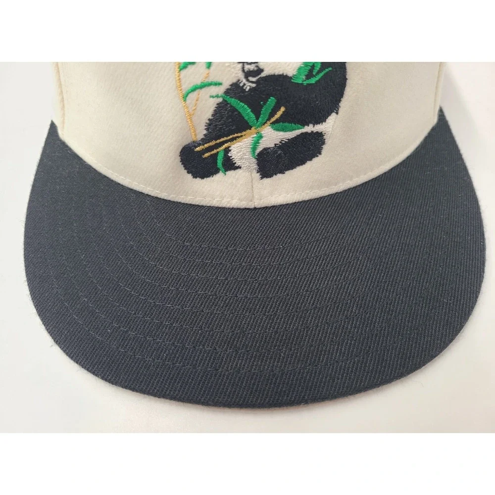 Women Panda‎ Girl Lids Flex Fitted S-M Hat Cap Skate Skateboard Surf White Black